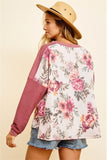 Frances Floral Color Block Sweatshirt